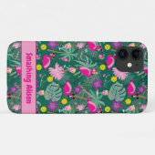 🤩 Tropische partij met pickleball, aangepaste tek Case-Mate iPhone Case (Achterkant (horizontaal))