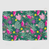 🤩 Tropische partij met pickleball, Golfhanddoek (Horizontaal)