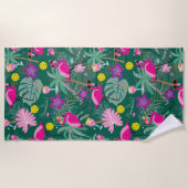 🤩 Tropische partij met pickleball, Strandlaken (Voorkant)