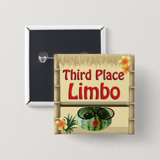 Tropische Partij Tiki 3e Limbo Button (Voorkant /achterkant)