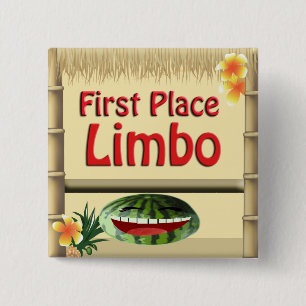 Tropische Partij Tiki Hut 1st Place Limbo Button