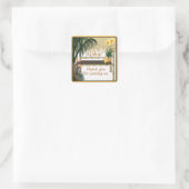 Tropische partij Tiki Hut Aloha Favor Sticker (Tas)