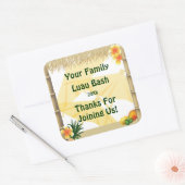 Tropische partij Tiki Hut Party Favor Sticker (Envelop)