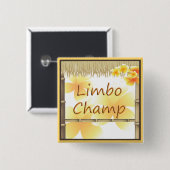 Tropische Partij Tiki Limbo Champ Button (Voorkant /achterkant)