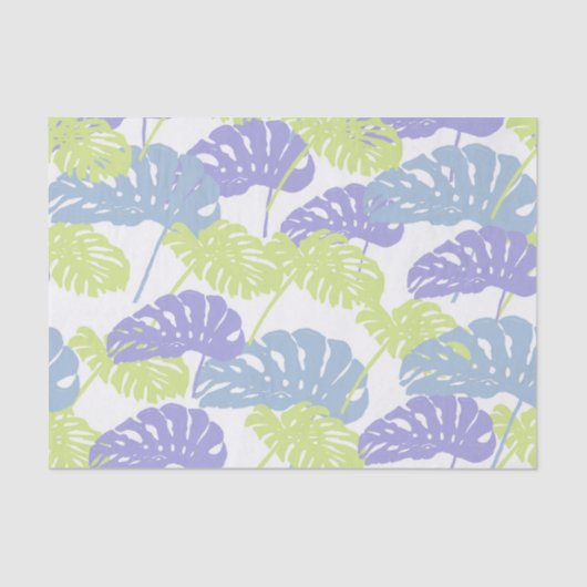 Tropische pasta Monstera Leaf Tissuepapier (Voorkant)