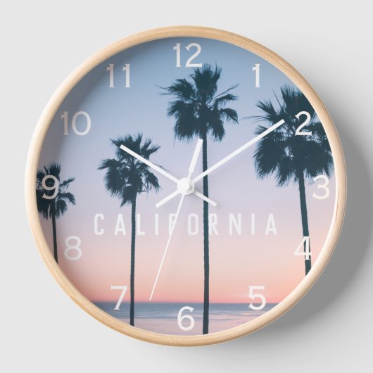 Tropische pasta ombre Pink & Blue Palm Tree Sunset (Voorkant)