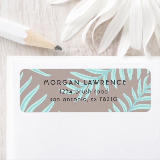 Tropische pasta | Retouradreslabel Etiket (Insitu)