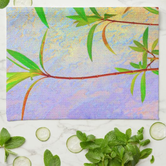 Tropische pasta theedoek (Gevouwen)