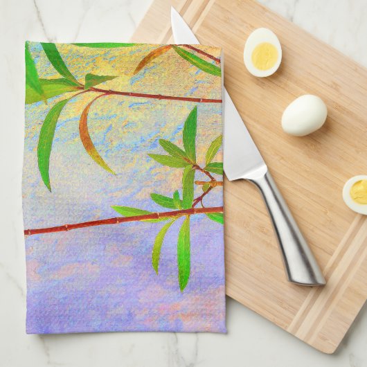 Tropische pasta theedoek (Quarter Fold)