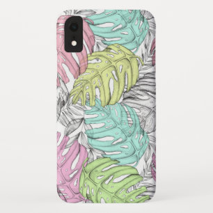 Tropische pastel monstera leaf waterverf Case-Mate iPhone case