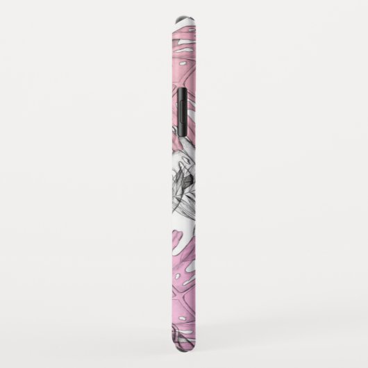 Tropische pastel monstera leaf waterverf Case-Mate iPhone case (Achterkant/rechts)