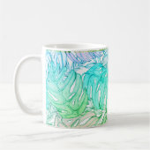 Tropische pastel monstera leaf waterverf koffiemok (Links)