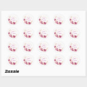 Tropische Pastel Trouwsticker Bloemenlabel Ronde Sticker (Vel)