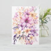Tropische Pastelkleurige Bloemboeket Moederdag Bru Feestdagenkaart (Staand voorkant)