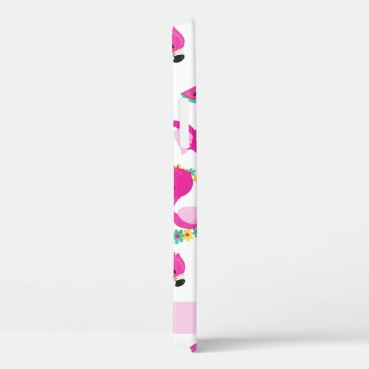 Tropische Patroon, Flamingo's, Bloemen, Jouw naam Case-Mate iPhone Case (Achterkant / Rechts)