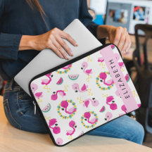 Tropische Patroon, Flamingo's, Bloemen, Jouw naam