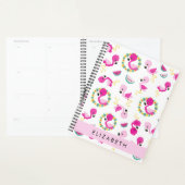 Tropische Patroon, Flamingo's, Bloemen, Jouw naam Planner (Display)