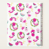 Tropische Patroon, Flamingo's, Bloemen, Jouw naam Planner (Achterkant)