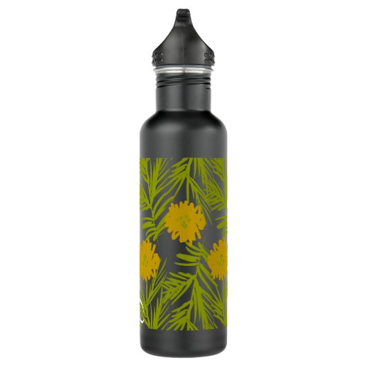 Tropische patroongele Florals Waterfles (Rechts)