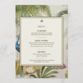 Tropische Pauw Palm 5x7 Wedding Menu Kaart (Voorkant)
