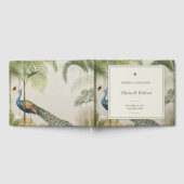 Tropische Pauw Palm bruiloft gastenboek (Volledig)