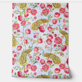 Tropische  Peacock Garden Rococo Chinoiserie Behang