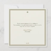 Tropische Peacock Palm Custom Wedding Dank u (Achterkant)