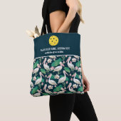 Tropische pelicaanse print aangepaste Pickleball P Tote Bag (Dichtbij)