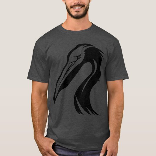 Tropische pelikaan watervogel met boze ogen  t-shirt (Voorkant)