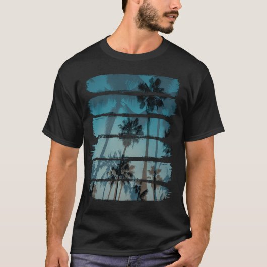 Tropische penseelstreken t-shirt (Voorkant)