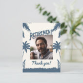 Tropische pensioenfoto dank u briefkaart (Staand voorkant)