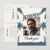 Tropische pensioenfoto dank u briefkaart (Voorkant / Achterkant)