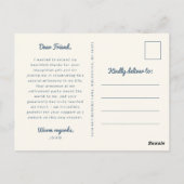 Tropische pensioenfoto dank u briefkaart (Achterkant)