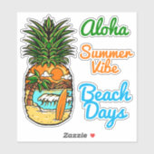 Tropische perenanananas vinylStickers Sticker (Vel)