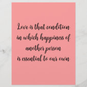 Tropische perzik bruiloft liefde flyer (Achterkant)