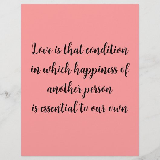 Tropische perzik bruiloft liefde flyer (Achterkant)