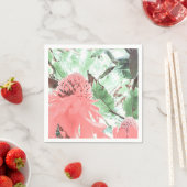 Tropische perzik bruiloft papier servet (Insitu)