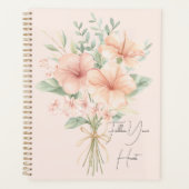 Tropische perzik hibiscus bloemen planner (Voorkant)