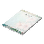 Tropische Perzik Witte Hibiscus Bloemen Notitieblok (Linkerzijde)