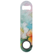 Tropische Perzik Witte Hibiscus Bloemige Liefde Br Speed Flessenopener (Achterkant)