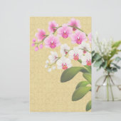 Tropische Phalaenopsis Orchid Flowers Stationery Briefpapier (Staand voorkant)