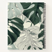 Tropische philodendren bladeren notitieboek (Achterkant)