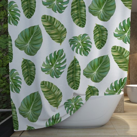 Tropische Philodendron Elephant Ear Banana Leaf Ar Douchegordijn