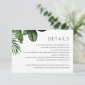 Tropische Philodendron Palm Details Kaart invoegen (Staand voorkant)