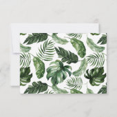 Tropische Philodendron Palm Details Kaart invoegen (Achterkant)