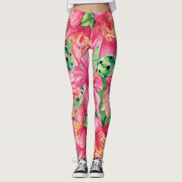 Tropische pickleball met hibiscus XXL print Leggin Leggings
