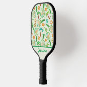 Tropische Pickleball met Palmboom Bomen Persoonli Paddle (Links)