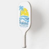 Tropische Pickleball Sun Palm Trees voegen aangepa Pickleball Paddle (Links)