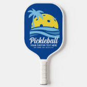 Tropische Pickleball Sun Palm Trees voegen aangepa Pickleball Paddle (Voorkant)