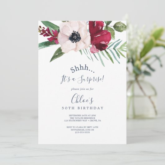 Tropische piekverrassingspartij kaart (Staand voorkant)